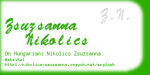 zsuzsanna nikolics business card